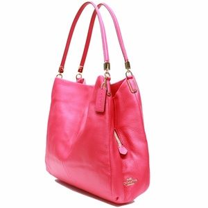 Coach Phobe Pink Ruby Leather Bag NWT